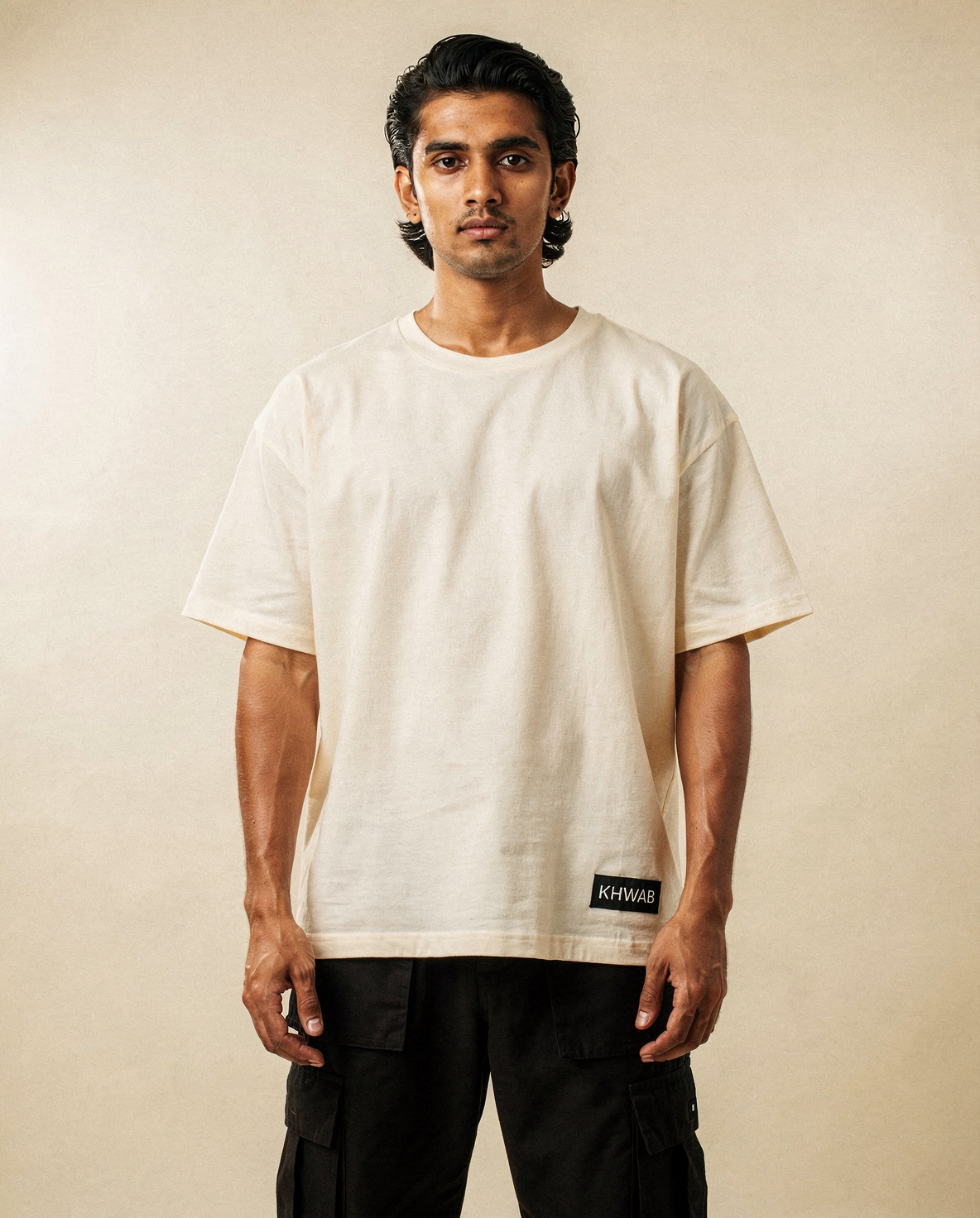 Cream Tab Tee